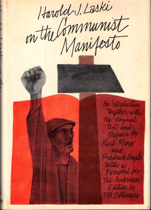Item #53853 Harold Laski on the Communist Manifesto. Karl Marx Harold Laski, Friedrich Engles