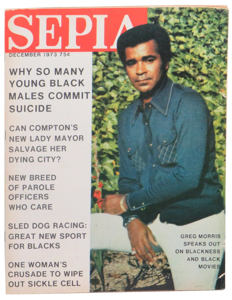 Item #54123 Sepia Magazine December, 1973 Greg Morrison cover. Adelle Jackson.