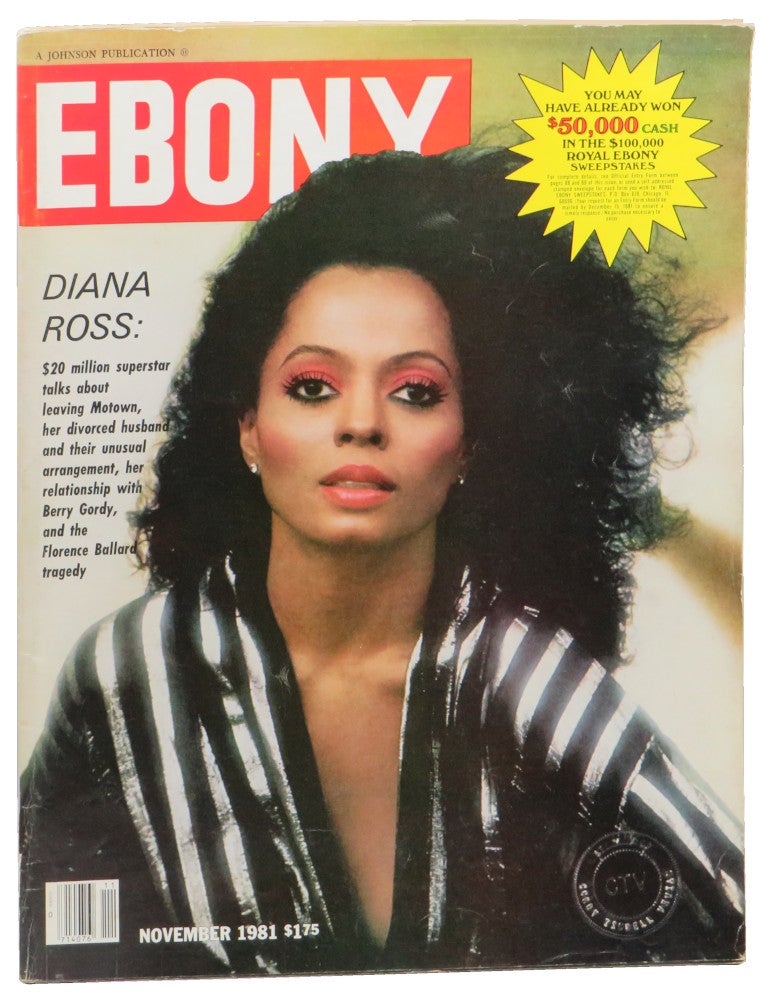Item #54256 Ebony Magazine November, 1981 Diana Ross cover. John H. Johnson.
