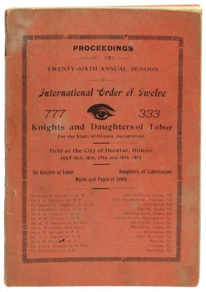 Item #54458 Proceedings of the Twenty Sixth Annual Session of International Order Of Twelve...