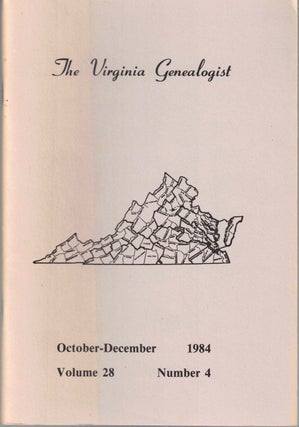 Item #55107 The Virginia Genealogist Vol. 28 No. 4, October-December 1984. John Frederik Dorman