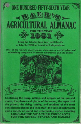 Item #55254 Baer's Agricultural Almanac For the Year 1981. Grosset, Dunlap