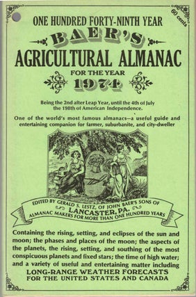 Item #55269 Baer's Agricultural Almanac For the Year 1974. Grosset, Dunlap