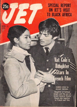 Item #55397 Jet Magazine September March 12, 1970 Carol Cole and Assaf Dayan Cover. John H. Johnson