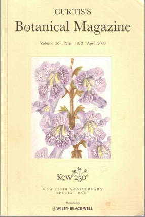 Item #55542 Curtis's Botanical Magazine Volume 26 Part 1 & 2 April 2009. Martyn Rix