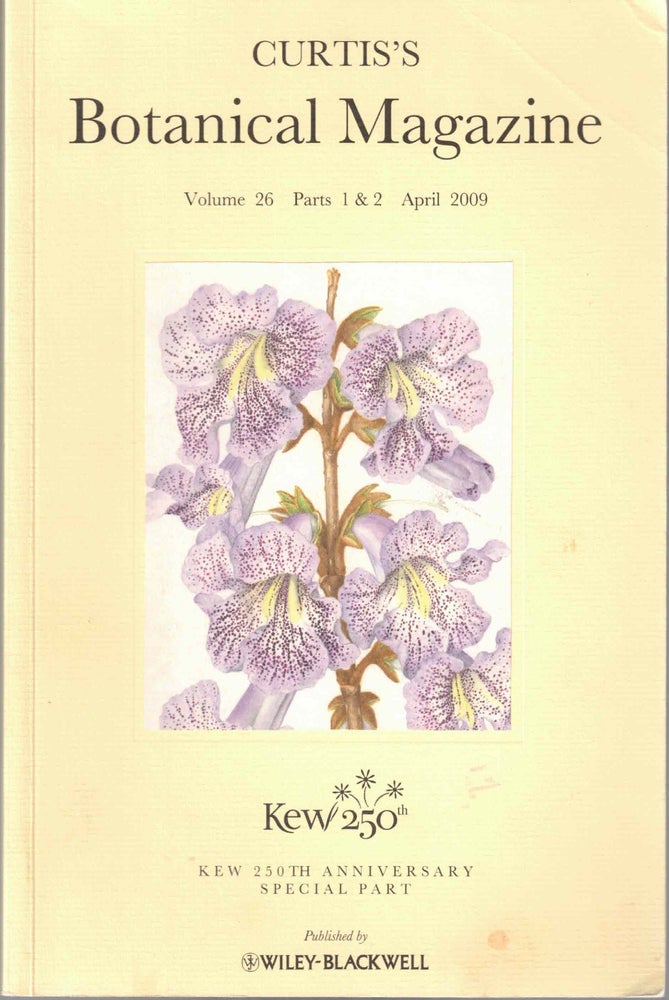 Item #55542 Curtis's Botanical Magazine Volume 26 Part 1 & 2 April 2009. Martyn Rix.