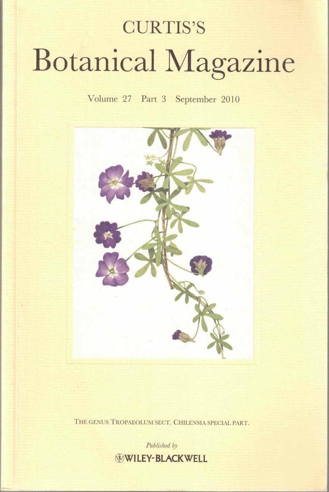 Item #55545 Curtis's Botanical Magazine Volume 27 Part 3 September 2010. Martyn Rix.