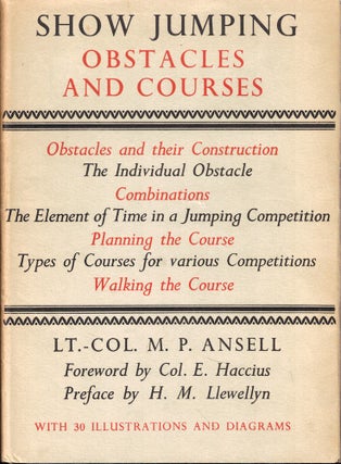 Item #56300 Show Jumping Obstacles and Courses. M. P. Ansell
