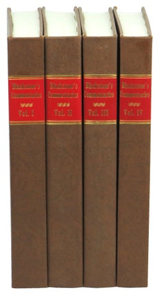 Item #56348 Commentaries on the Laws of England. William Blackstone