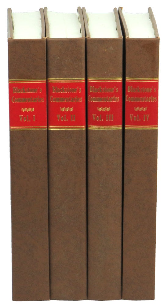 Item #56348 Commentaries on the Laws of England. William Blackstone.