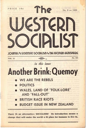 Item #56390 The Western Socialist: Journal of Scientific Socialism in the Western Hemisphere, No....