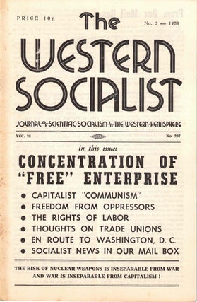 Item #56393 The Western Socialist: Journal of Scientific Socialism in the Western Hemisphere, No....
