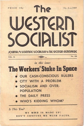 Item #56395 The Western Socialist: Journal of Scientific Socialism in the Western Hemisphere, No....