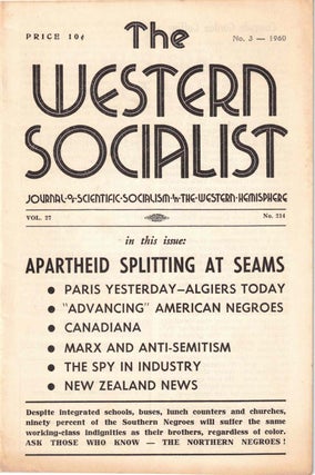 Item #56397 The Western Socialist: Journal of Scientific Socialism in the Western Hemisphere, No....