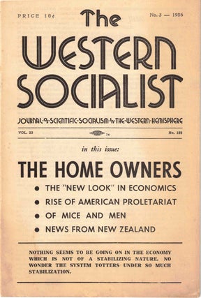 Item #56415 The Western Socialist: Journal of Scientific Socialism in the Western Hemisphere, No....