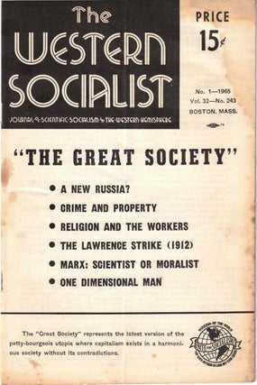 Item #56427 The Western Socialist: Journal of Scientific Socialism in the Western Hemisphere, No....