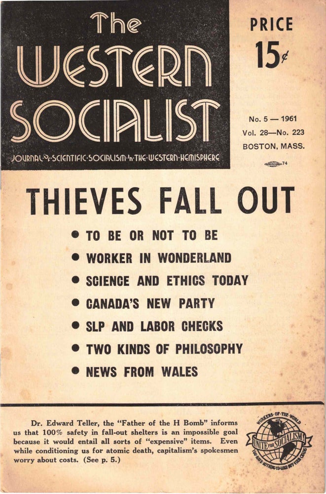 Item #56435 The Western Socialist: Journal of Scientific Socialism in the Western Hemisphere, No. 5 1961, Vol. 28, No. 223. The Socialist Party of Canada/The Workers Socialist Party of the United States.