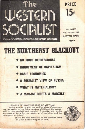 Item #56436 The Western Socialist: Journal of Scientific Socialism in the Western Hemisphere, No....