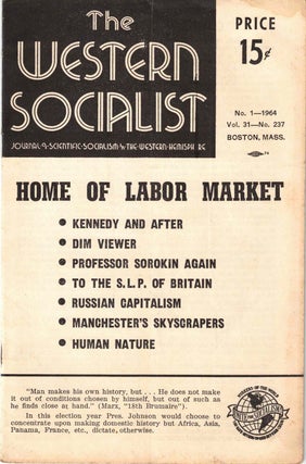 Item #56445 The Western Socialist: Journal of Scientific Socialism in the Western Hemisphere, No....