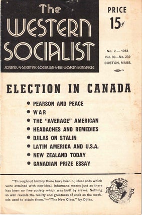 Item #56447 The Western Socialist: Journal of Scientific Socialism in the Western Hemisphere, No....