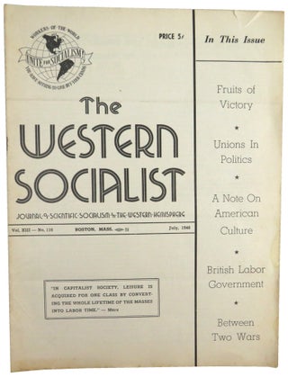 Item #56449 The Western Socialist: Journal of Scientific Socialism in the Western Hemisphere,...