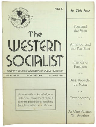 Item #56460 The Western Socialist: Journal of Scientific Socialism in the Western Hemisphere,...