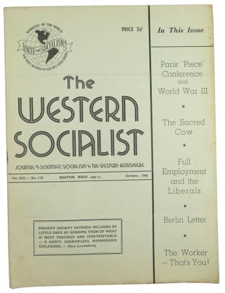 Item #56481 The Western Socialist: Journal of Scientific Socialism in the Western Hemisphere,...