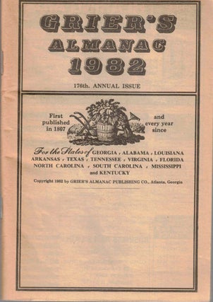 Item #56688 Grier's Almanac 1982. Grier's Almanac Publishing Co