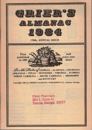 Item #56690 Grier's Almanac 1984. Grier's Almanac Publishing Co