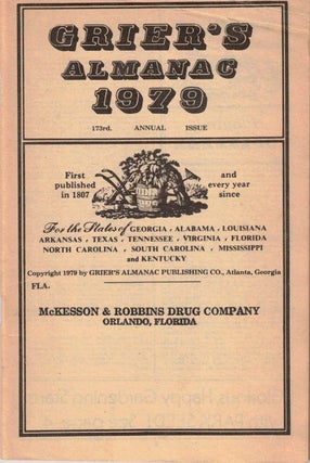 Item #56740 Grier's Almanac 1979. Grier's Almanac Publishing Co