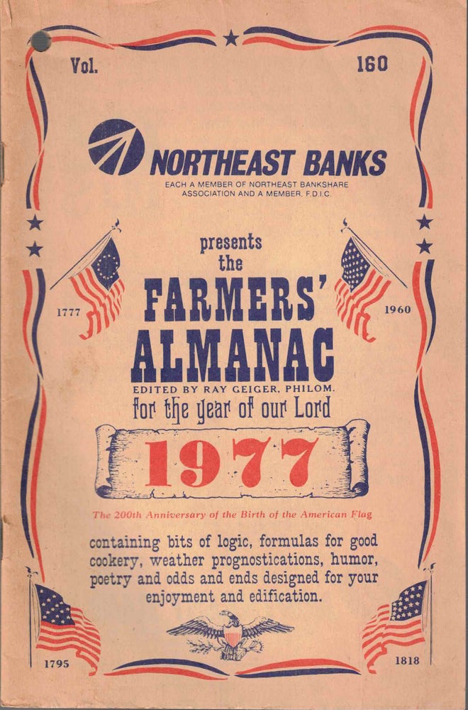 Item #56743 Northeast Banks presents the Farmers' Almanac for the year of our Lord 1977. Almanac Publishing Company.