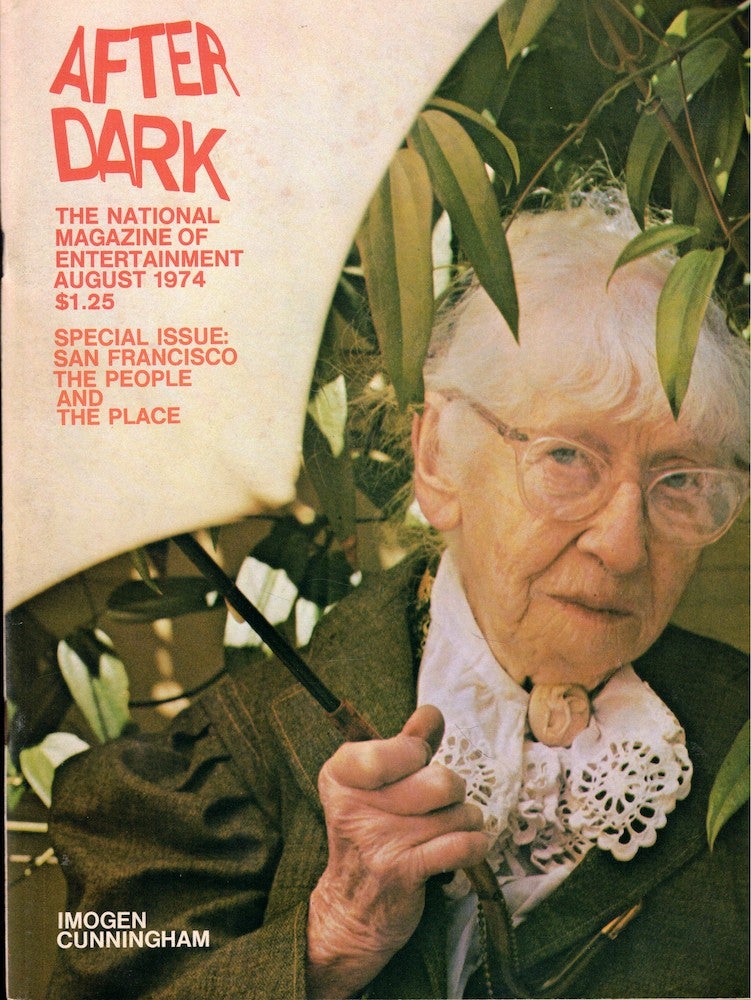 Item #56786 After Dark Magazine of Entertainment August, 1974 Imogen Cunningham Cover. Jean Gordon.