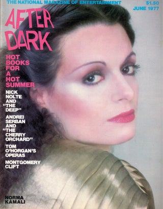 Item #56803 After Dark Magazine of Entertainment June, 1977 Norma Kamali Cover. Jean Gordon