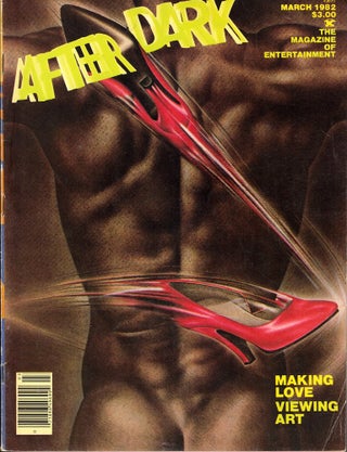 Item #56833 After Dark Magazine of Entertainment March, 1982 Making Love Viewing Art Cover. Jean...