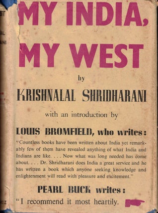 Item #57080 My India, My West. Krishnalal Shridharani