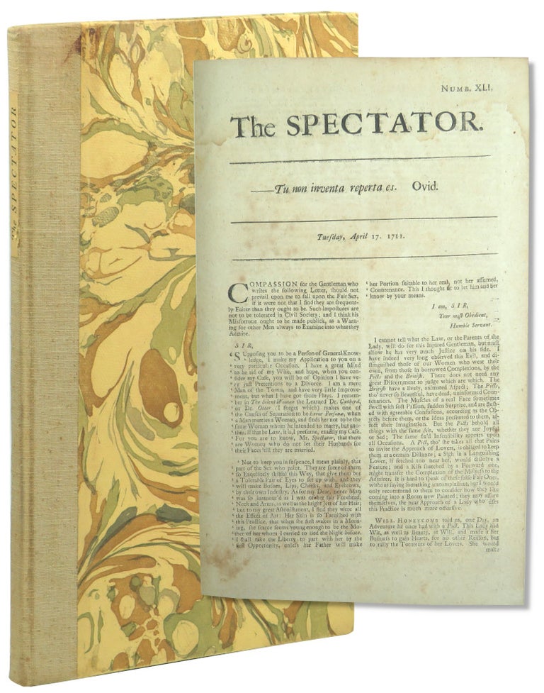Item #57565 An Original Issue of " The Spectator" Together with the Story of the Famous English Periodical and of its Founders, Joseph Addison and Richard Steele. Eric Partridge.