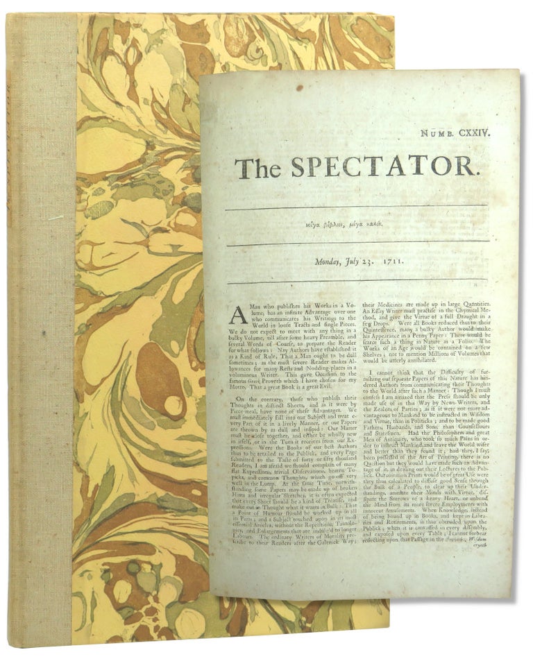 Item #57566 An Original Issue of " The Spectator" Together with the Story of the Famous English Periodical and of its Founders, Joseph Addison and Richard Steele. Eric Partridge.