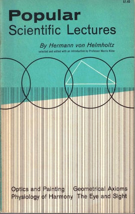 Item #57613 Popular Scientific Lectures. Hermann von Helmholtz