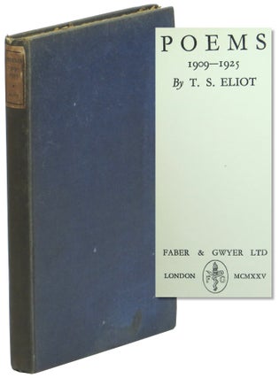 Item #57703 Poems 1909-1925. T. S. Eliot