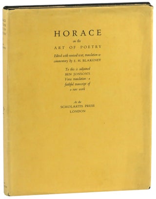 Item #57814 Horace on the Art of Poetry. E. H. Blakeney