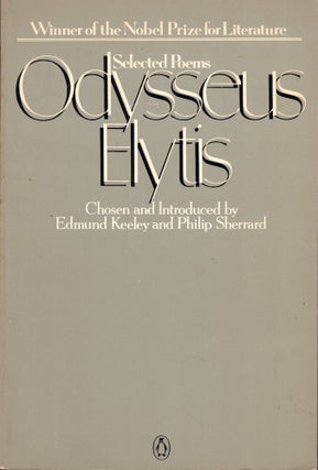 Item #58114 Odysseus Elytis : Selected Poems. Edmund Keeley, Philip Sherrard