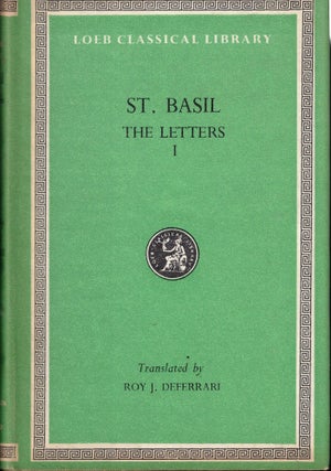 Item #59869 St. Basil The Letters I. Roy J. Deferrari