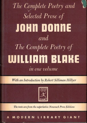Item #59908 The Complete Poetry and Selected Prose of John Donne and the Complete Poetry of...