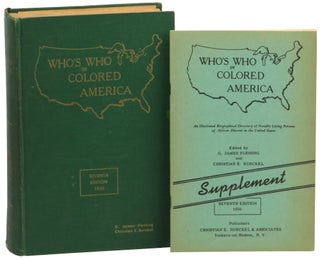 Item #61231 Who's Who in Colored America. G. James Fleming, Christian E. Burckel