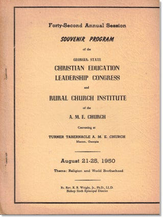 Item #61267 Forty-second Annual session Souvenir Program of the Georgia State Christian Education...