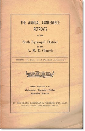 Item #61287 The Annual Conference Retreats of the Sixth Episcopal District of the A.M.E. Church....