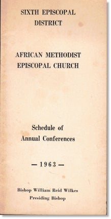 Item #61297 1963 Schedule of the Annual Conferences of the Sixth Episcopal District of the...