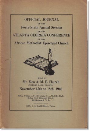 Item #61303 Official Journal of the Forty-Sixth Annual Session of the Atlanta Georgia Conference...