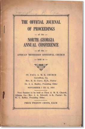 Item #61305 Official Journal of Proceedings of the North Georgia Annual Conference of the African...