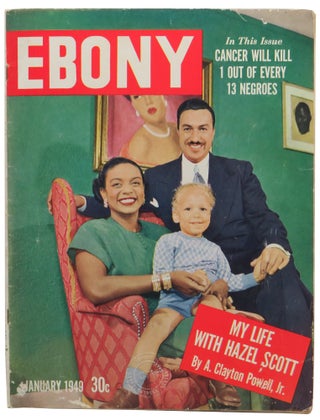 Item #61494 Ebony Magazine January, 1949 Adam Clayton Powell Cover. John H. Johnson